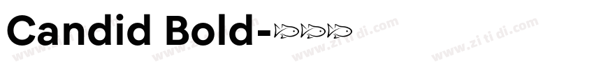 Candid Bold字体转换